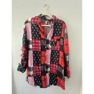 VICTORIAS SECRET DREAMER PATCHWORK FLANNEL NIGHTSHIRT SIZE Small PJS